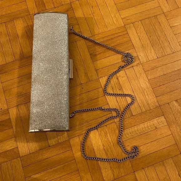 Silver glitter  clutch - Picture 5 of 7